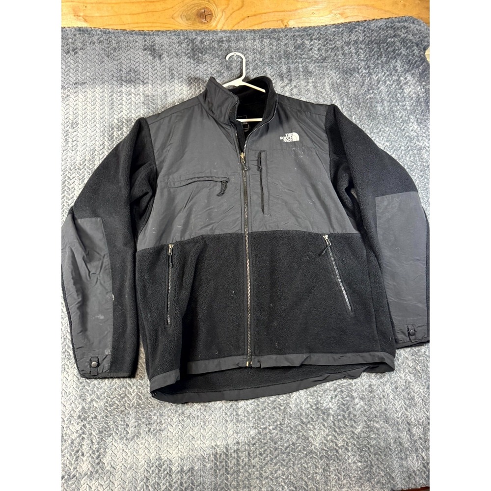 The North Face Retro Denali Jacket Mens Extra Large Black Gray Colorblock Fleece